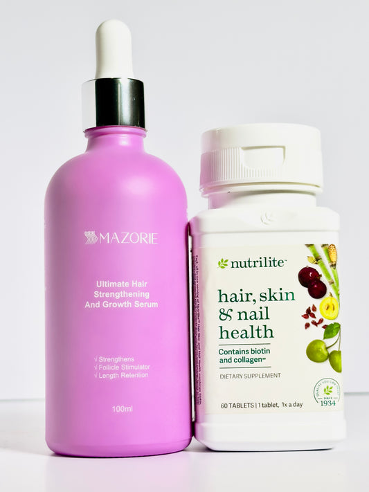 Ultimate Growth Serum & Hair Vitamins Bundle